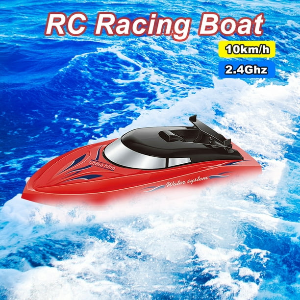 JJRC RC Boats Boat Toys for Pools and Lakes Remote Control Boats for Kids Adults 2.4Ghz Radio Controlled Boat Self Righting Rechargeable 10km/h High Speed Race Boat Gifts for Boys Girls Blue 
